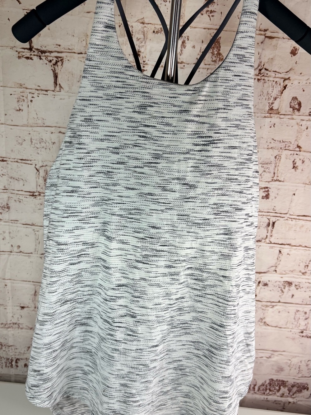 lululemon athletica White & Black Space-Dye Strappy Tank